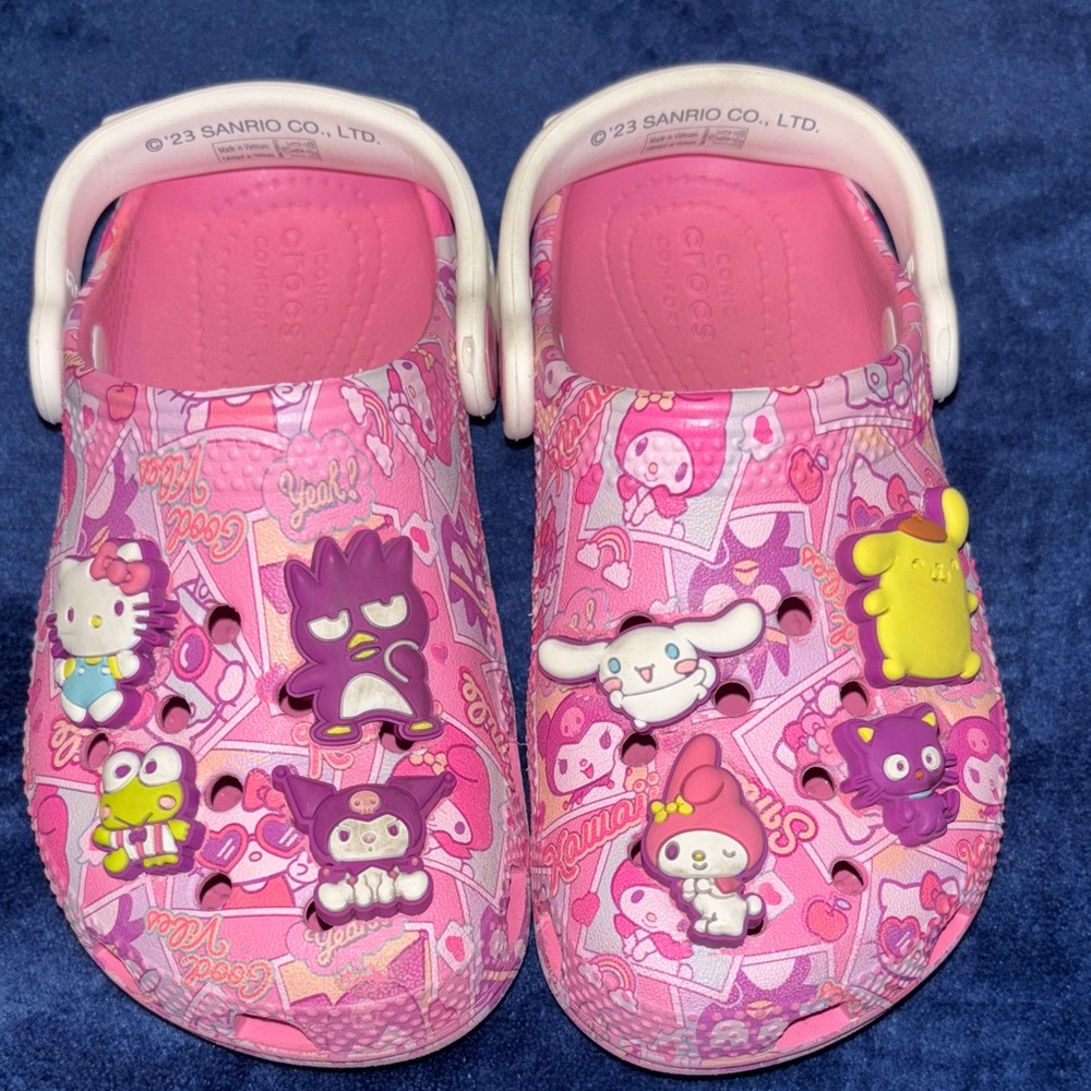 Hello Kitty Pink and White Clogs